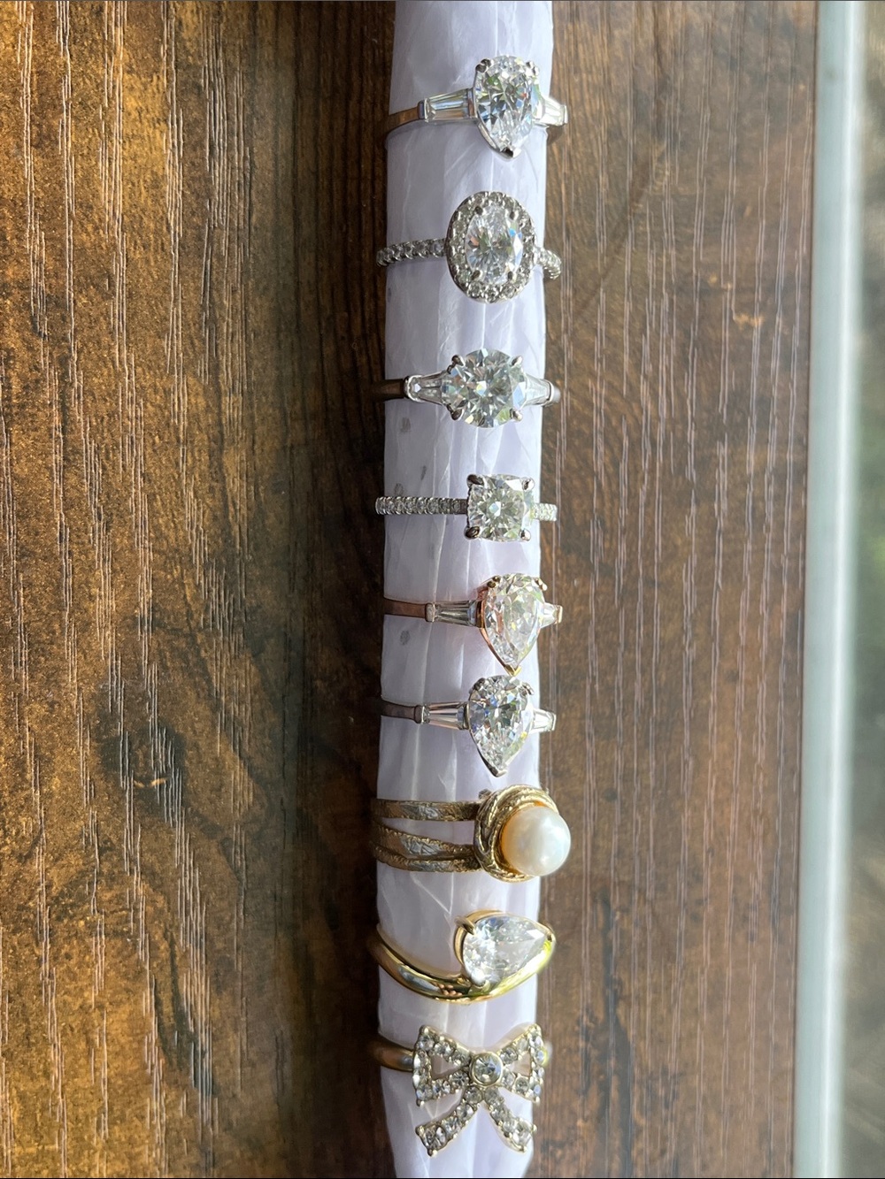 9 CZ and svarowski rings  ,  8 are sterling